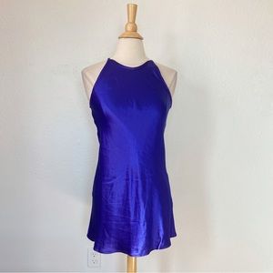 Vintage 90s Blue Reversible Cocktail Dress